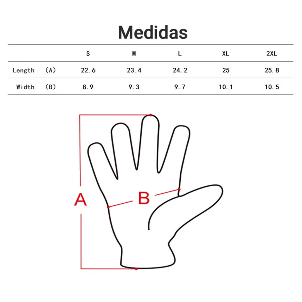 Guantes Darevie Blancos Dedos Cubiertos