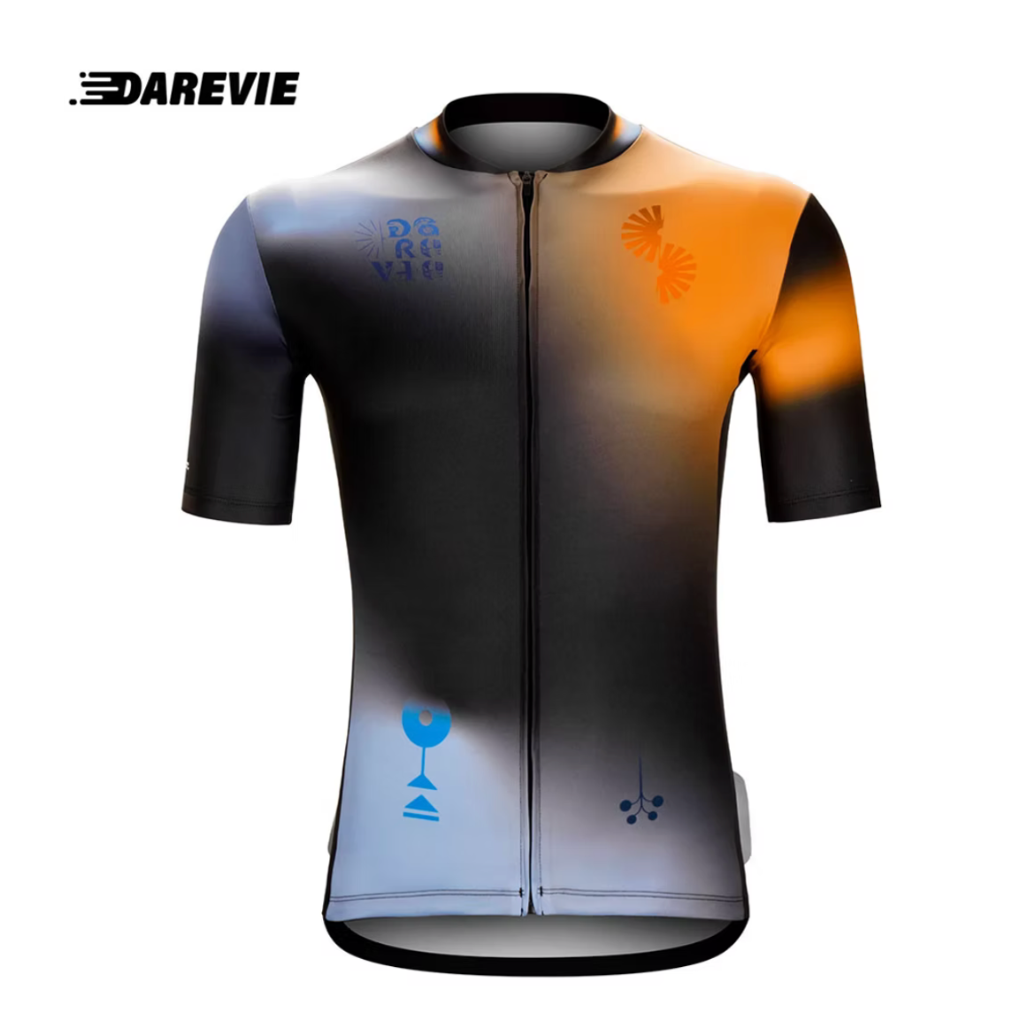 Jersey de Ciclismo Negra Con Naranja