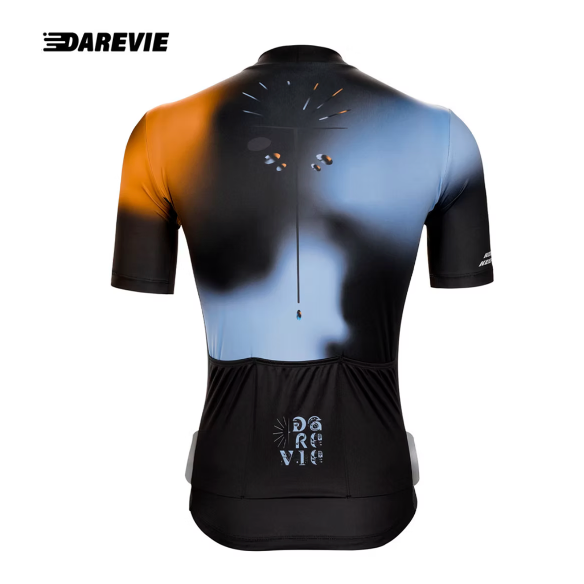 Jersey de Ciclismo Negra Con Naranja