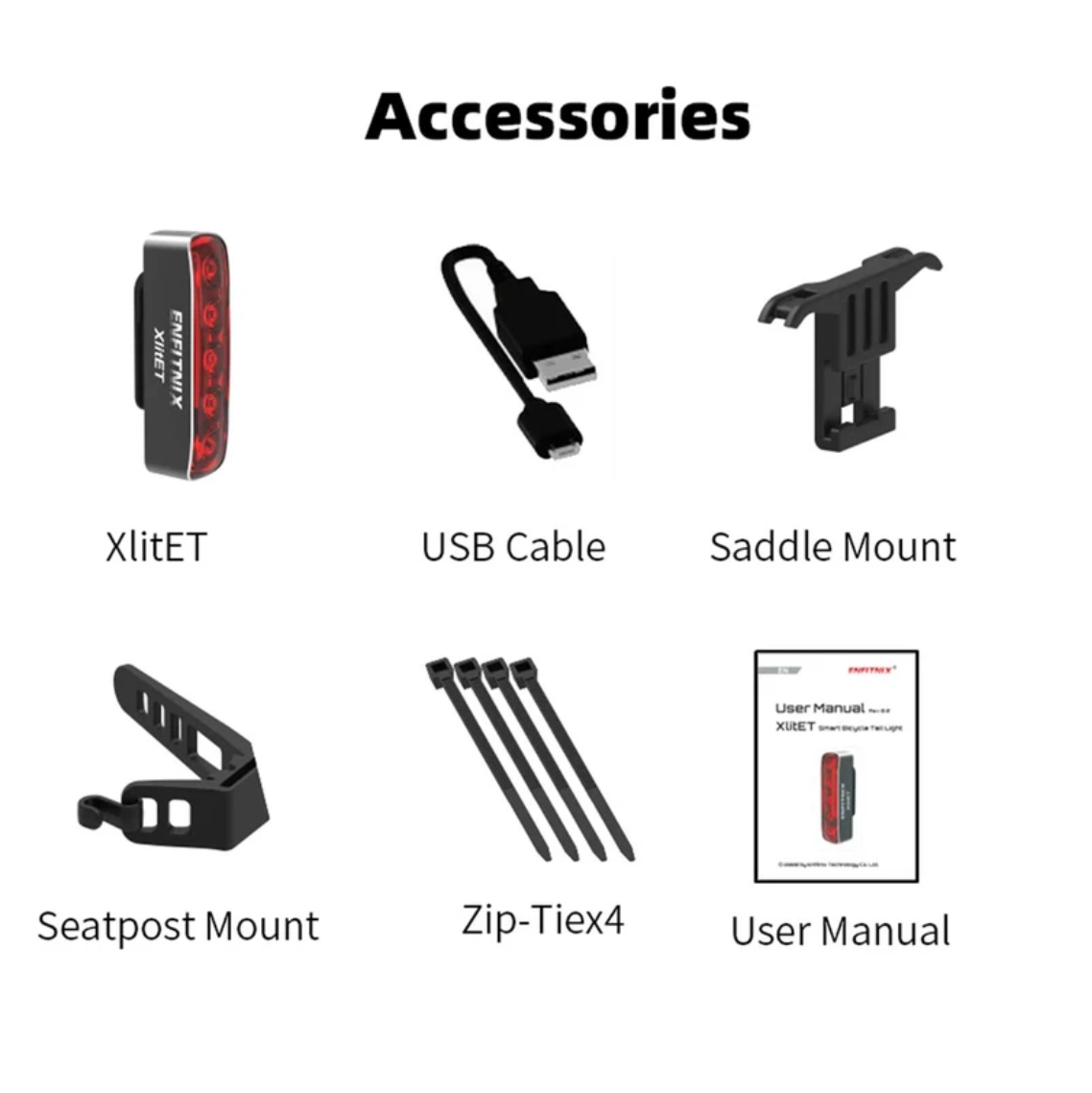 Luz trasera para bicicleta Enfitnix XlitET