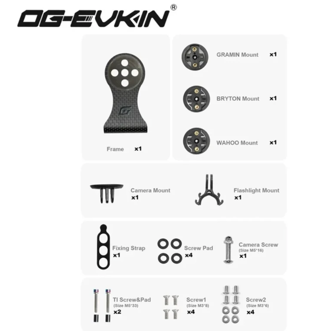 Base de Carbono OGEVKIN para Ciclocomputador