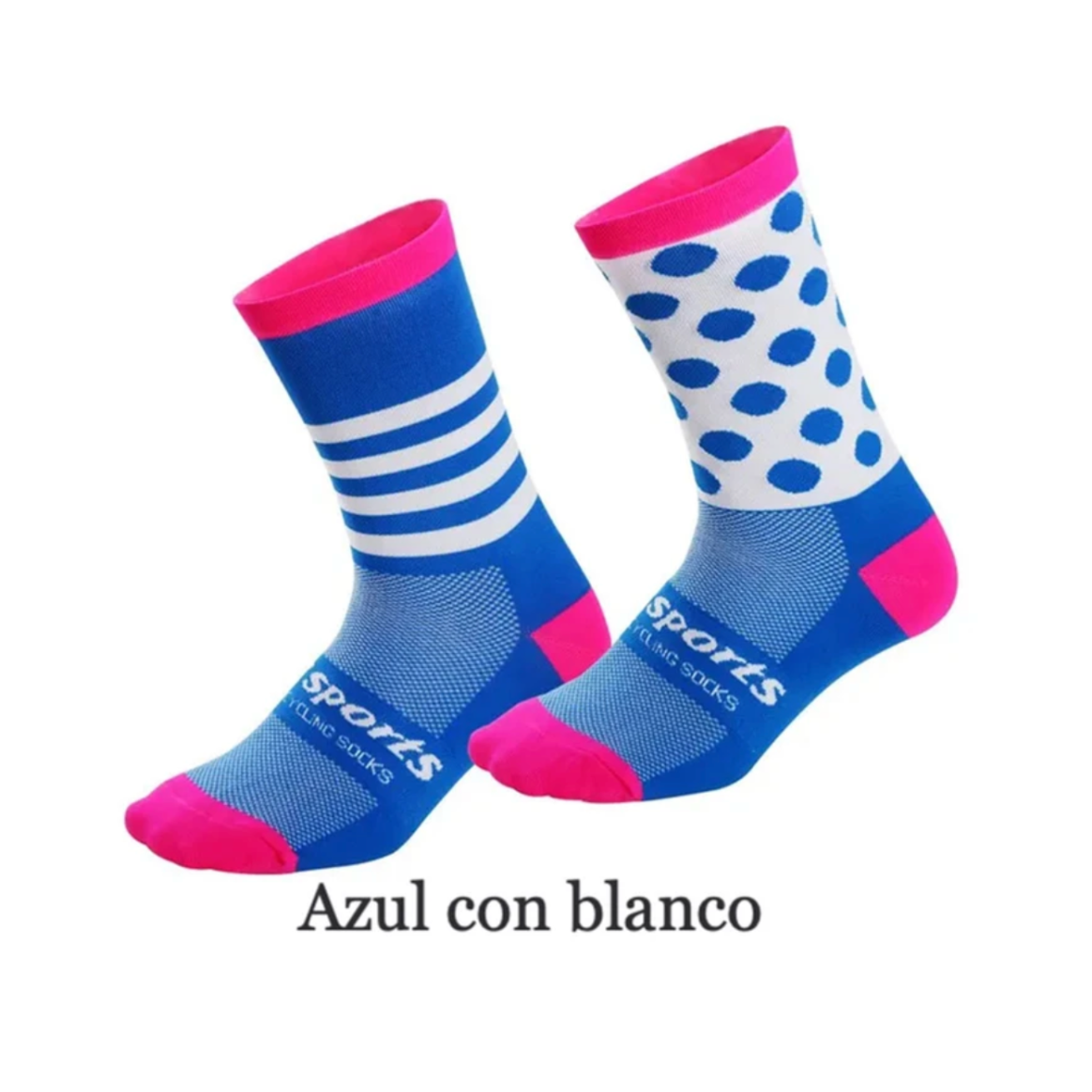 Calcetas para deporte Azul con Blanco