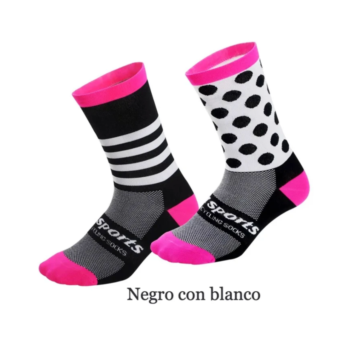 Calcetas para deporte Negro con Blanco