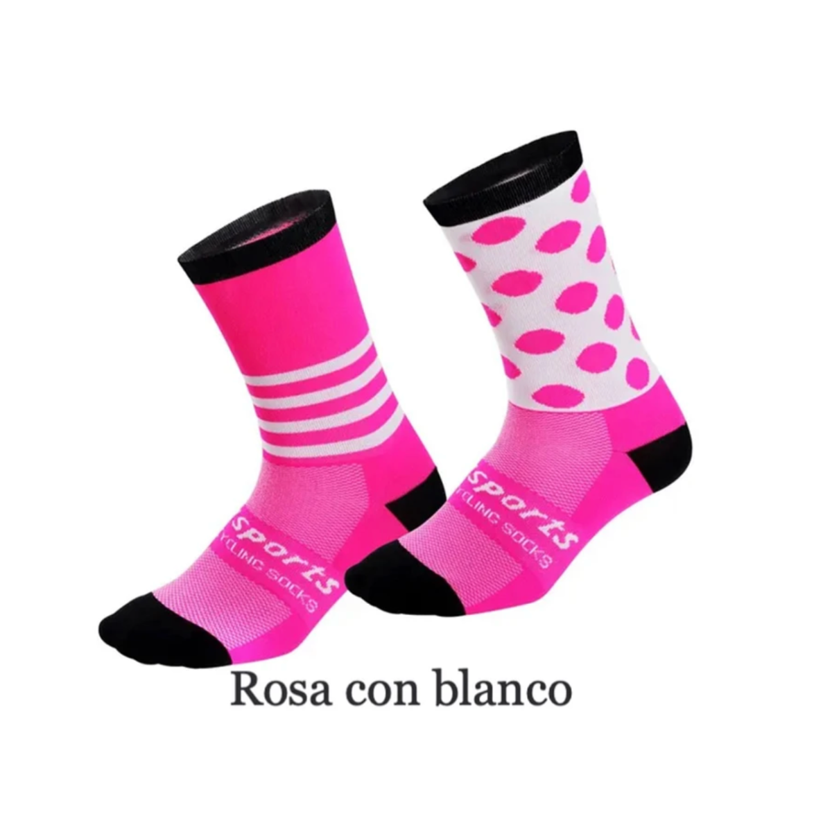 Calcetas para deporte Rosa con Blanco