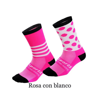 Calcetas para deporte Rosa con Blanco