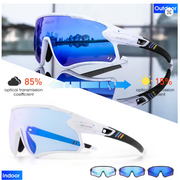 Lentes Color Azul Marco Blanco